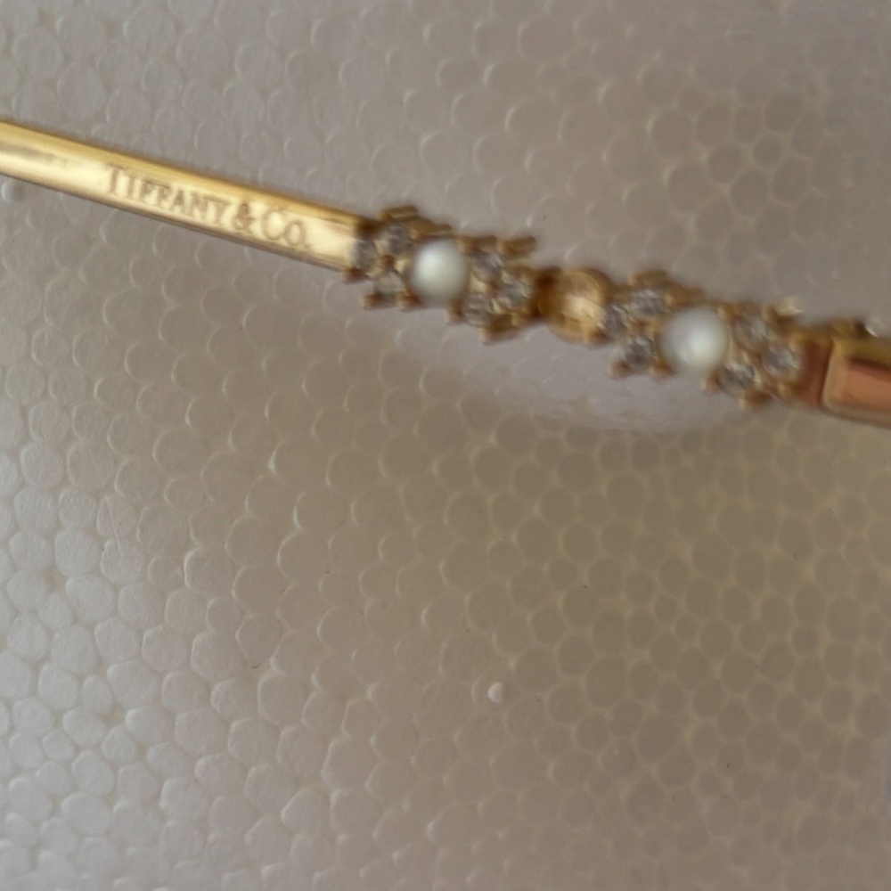 Tiffany Vintage Eyeglasses 23k gold w Swarovski Crystals - Picture 13 of 14